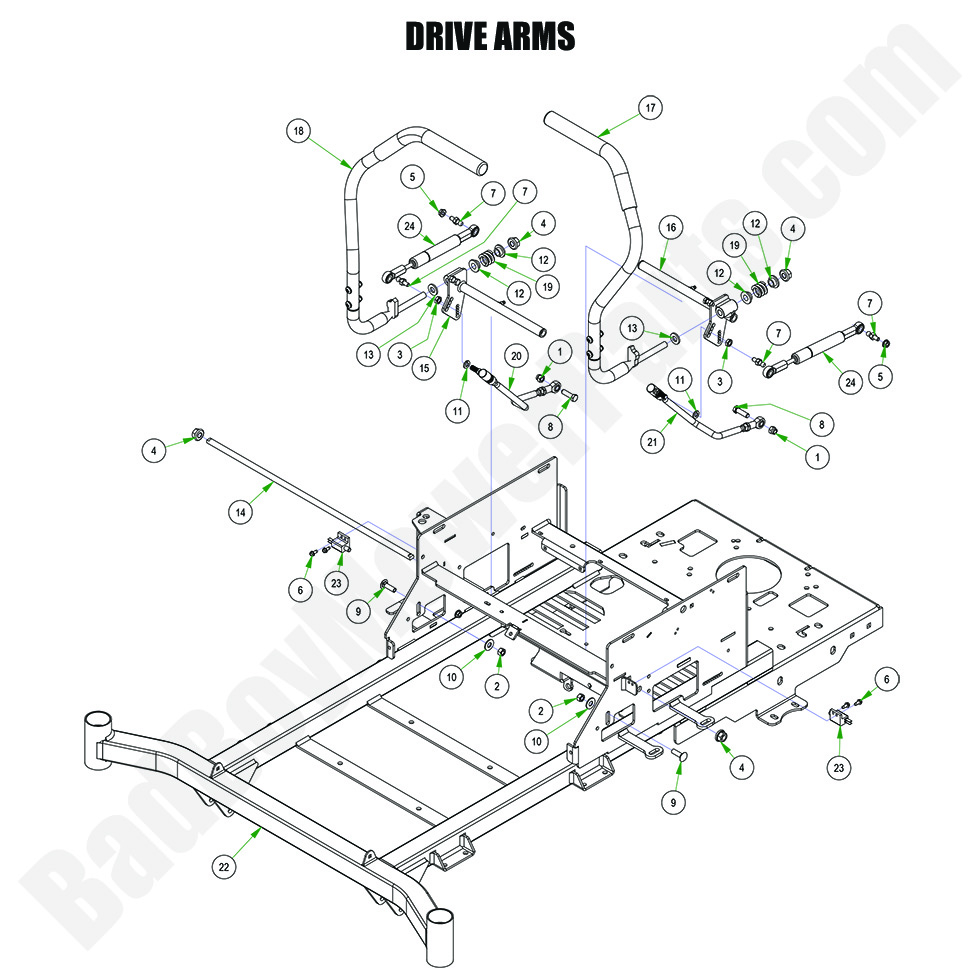 3632 - Bad Boy Mower Parts Lookup > 2024 > ZT Avenger > Drive Arms